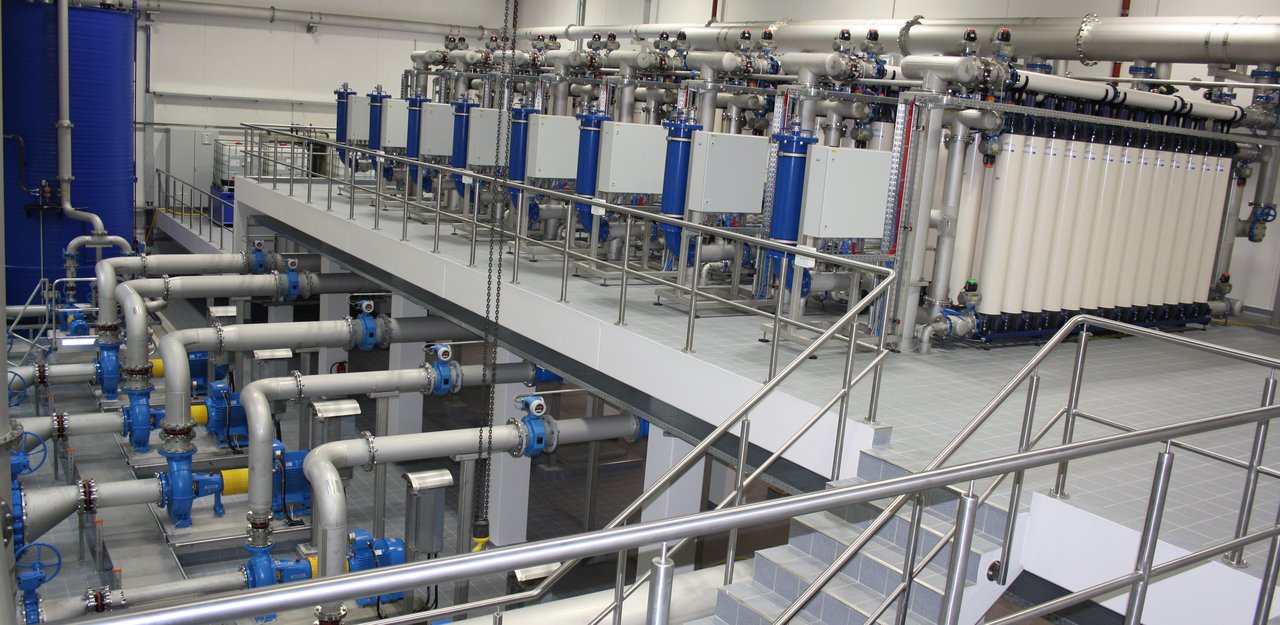Hochmoderne Ultrafiltrationsanlage des Wasserwerkes Witten